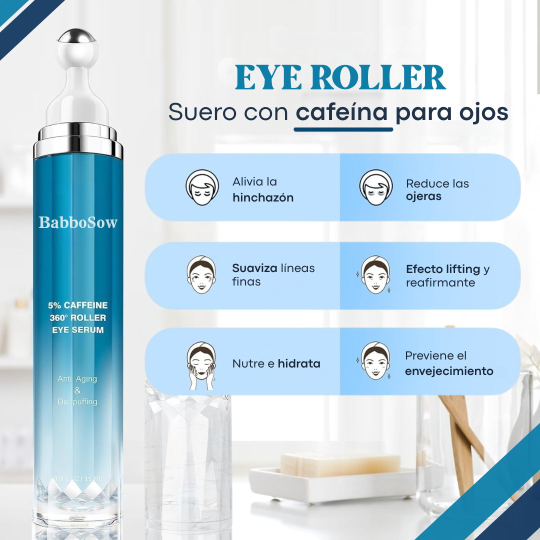 Aplicación del eye roller en el contorno de ojos