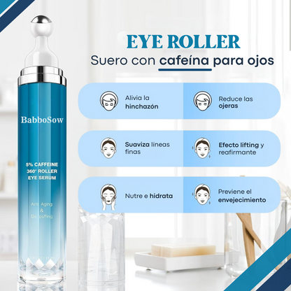 Aplicación del eye roller en el contorno de ojos
