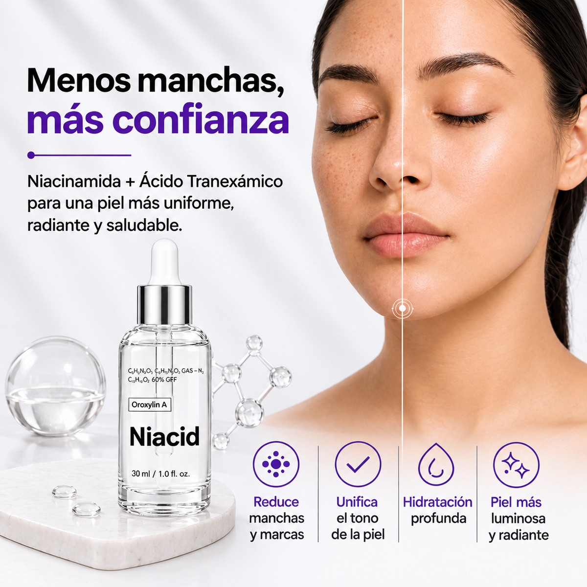 Serum Niacid para una piel más uniforme