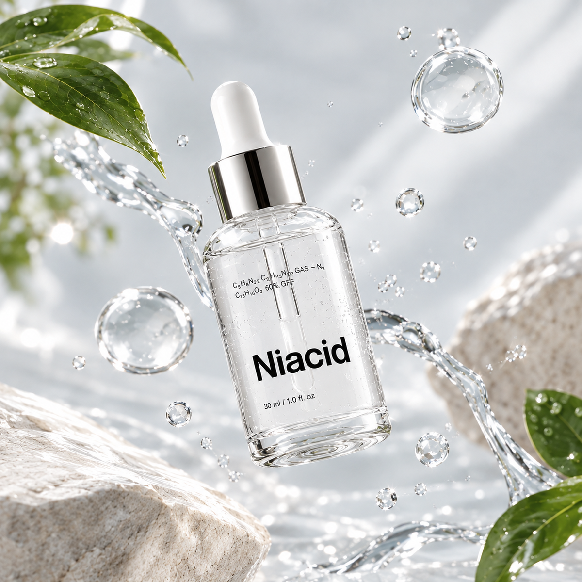 Serum Niacid entre agua y naturaleza