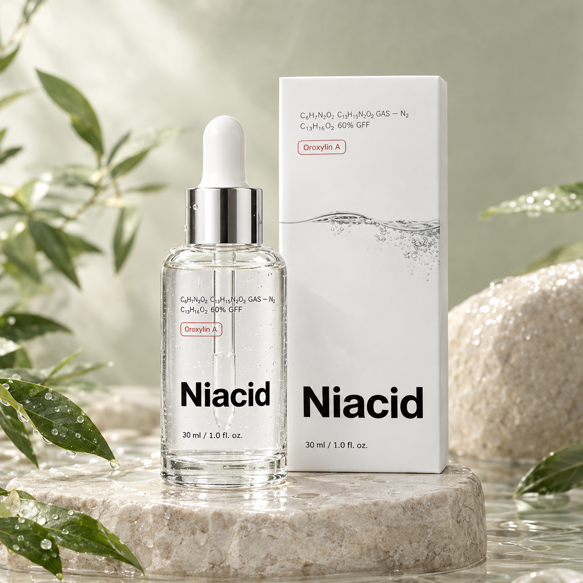 Serum Niacid de 30 ml con su caja