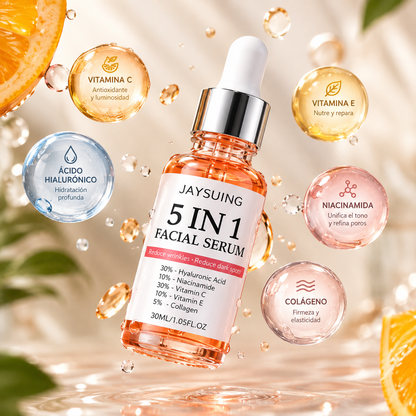 Gotas de serum facial con vitamina C
