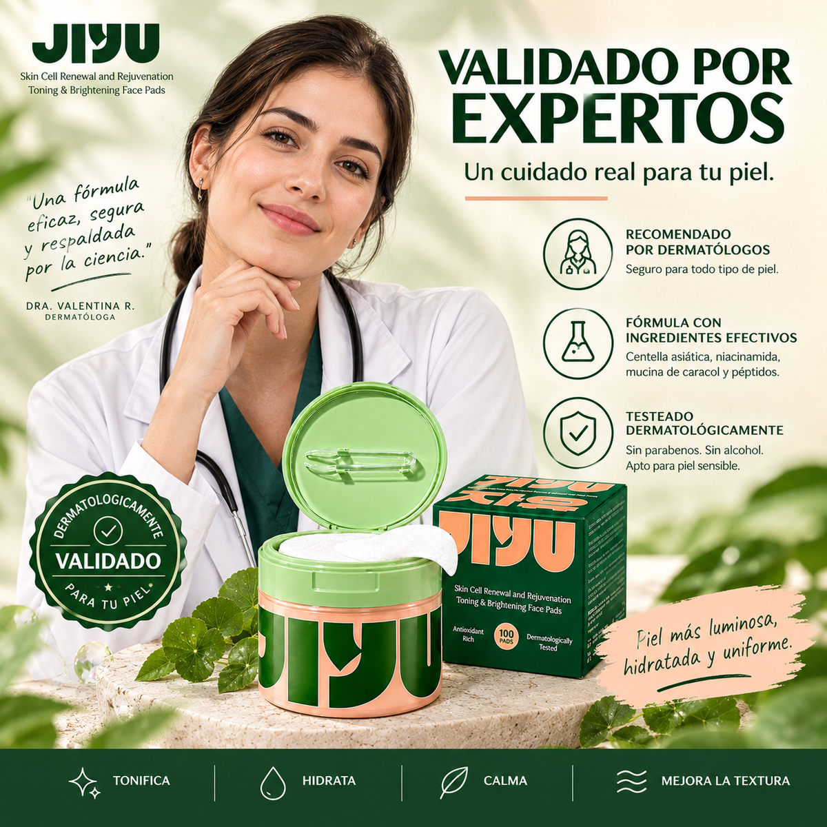 Pads De Cuidado Facial Jiyu: Hidrata, ilumina y mejora la textura de tu piel